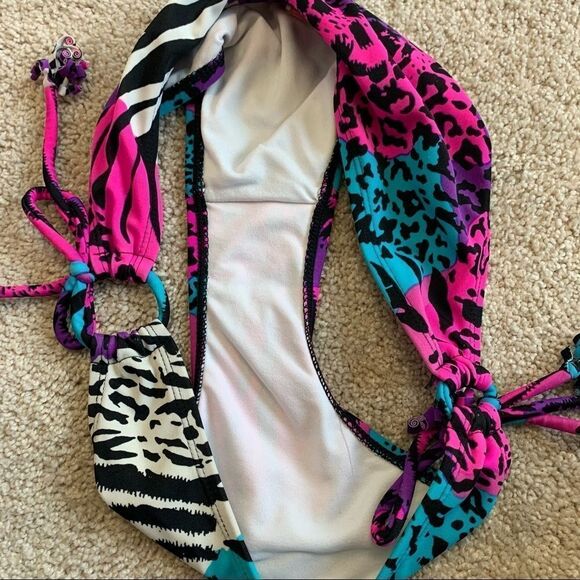 ISLAND soul leopard cheetah animal print bikini S - Picture 6 of 6